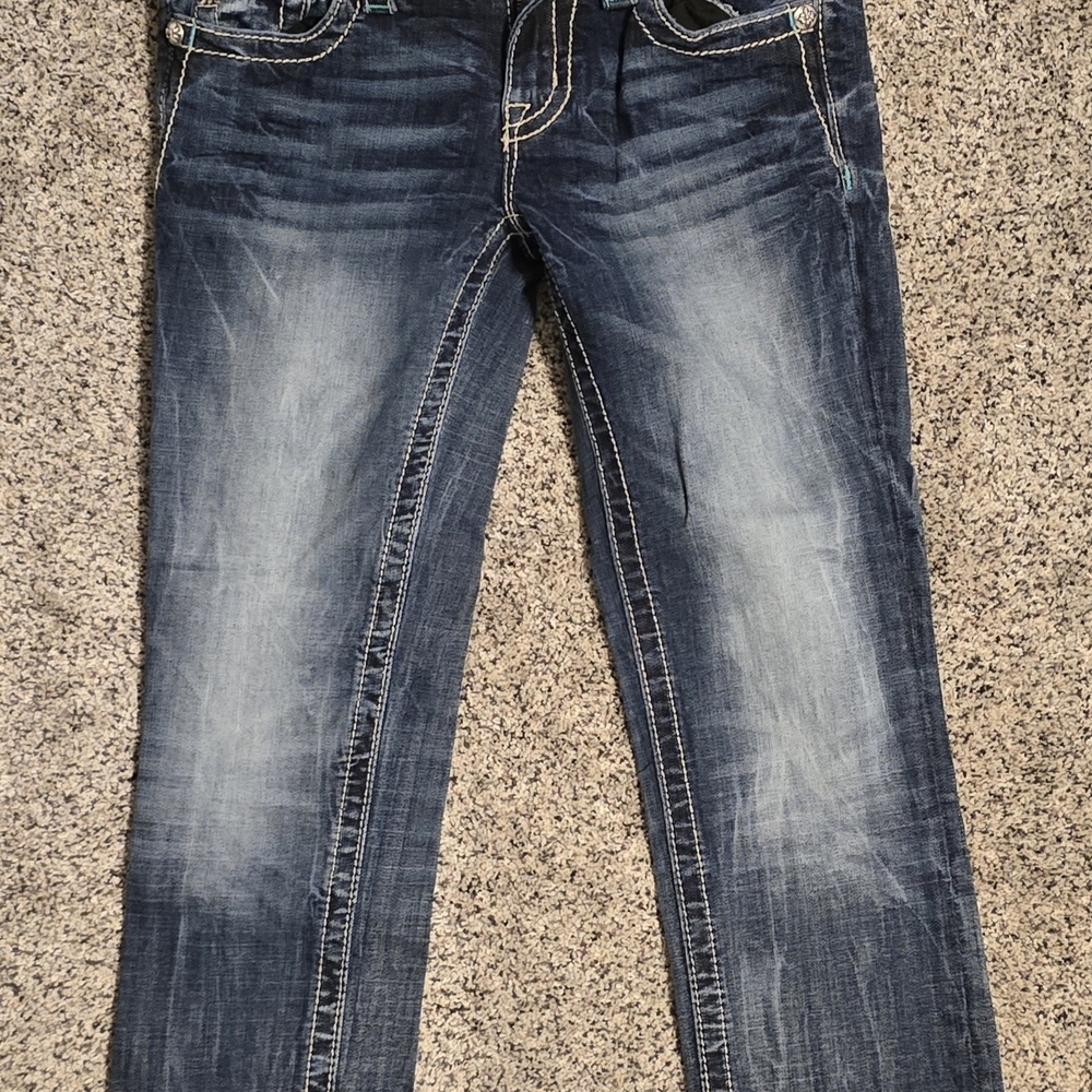 Miss Me Dark Blue Denim Jeans